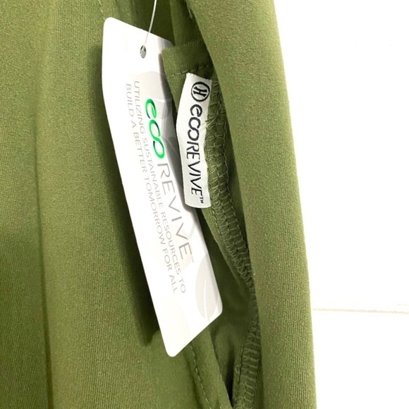 Eco Revive Soft Knit Olive Green Sport Performance Drawstring Joggers Size Large - Picture 9 of 14